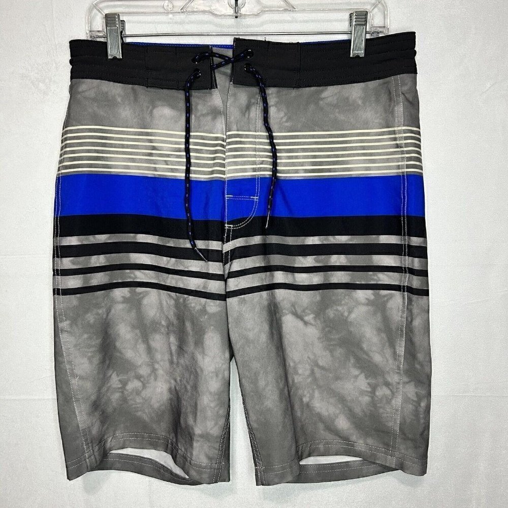 Old Navy Men's Swim Trunks Board Shorts Bathing Suit Pool Surf Striped Size 31x9